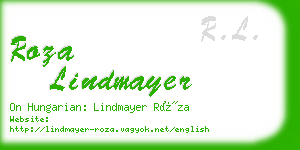 roza lindmayer business card
